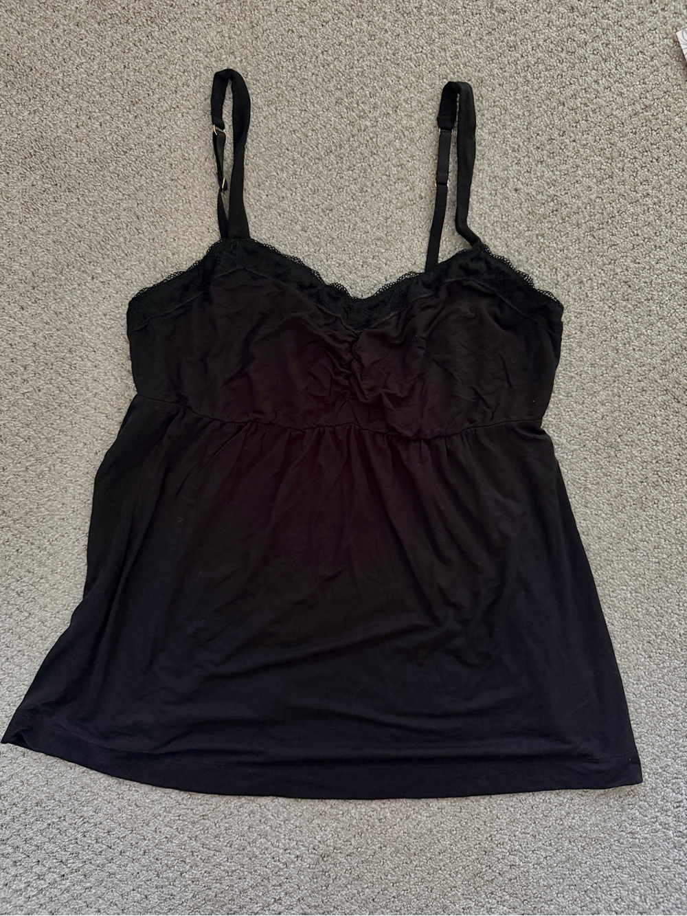 Soma Black Lace-Trim Sleep Cami, size L